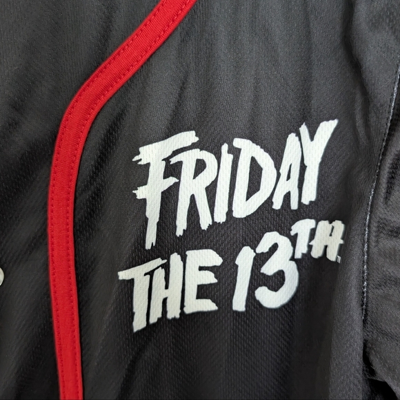 Hybrid Apparel Jason Voorhees Baseball Jersey Small Black Friday The 13th Print - Picture 3 of 8